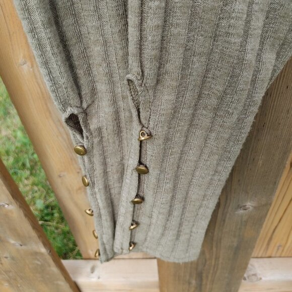 BEARPAW SAGE GREEN Leggings/Base Layer Women's Size Large Ankle Detail - Picture 3 of 5